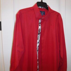 Azaro  3XL  Red with Paisley  100% Cotton